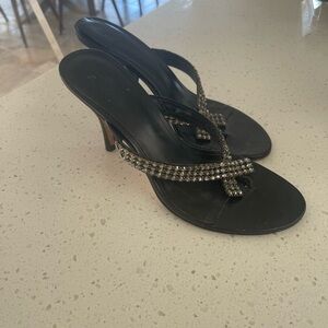 Rhinestone evening shoes